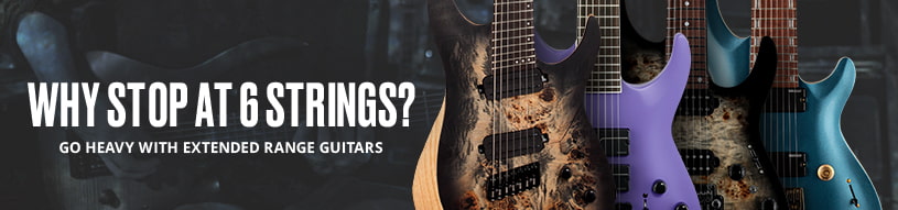 7-string guitars. 8-string guitars.