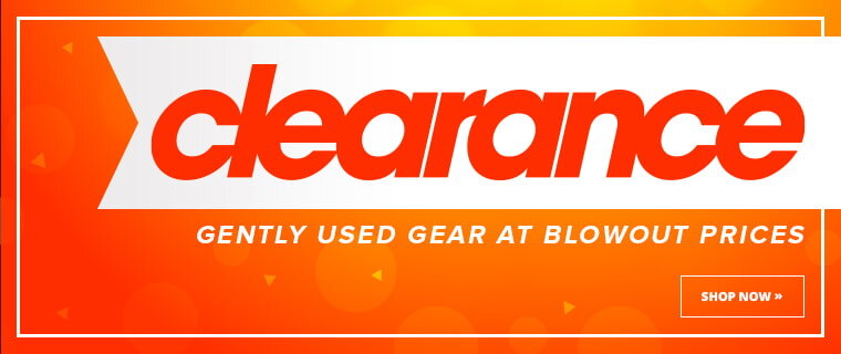 Clearance: Gently used gear at blowout prices.  Shop now