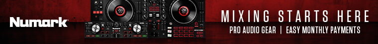 Numark: Mixing starts here.  Pro audio gear, low monthly payments
